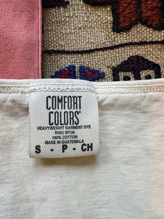 Comfort Colors Coral-Peach and Cream Sleeveless Tanks - Picture 3 of 4